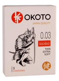 Тонкие презервативы OKOTO Thin Extra Soft - 3 шт. - Sitabella - купить с доставкой в Люберцах