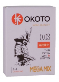 Набор из 4 презервативов OKOTO MegaMIX - Sitabella - купить с доставкой в Люберцах