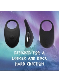 Черное эрекционное виброкольцо Thor Cockring - FeelzToys - в Люберцах купить с доставкой