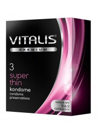 Ультратонкие презервативы VITALIS PREMIUM super thin - 3 шт. - Vitalis - купить с доставкой в Люберцах
