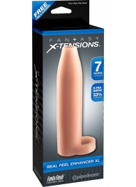 Телесная насадка Real Feel Enhancer XL - 17 см. - Pipedream - в Люберцах купить с доставкой
