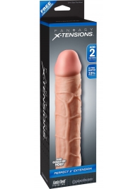 Телесная насадка Fantasy X-tensions Perfect 2  Extension - 20,3 см. - Pipedream - в Люберцах купить с доставкой