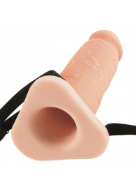 Телесный реалистичный фаллоимитатор с полостью Silicone Hollow Extension - 20 см. - Pipedream - купить с доставкой в Люберцах