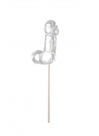 Прозрачный леденец в форме фаллоса со вкусом пина колады - Sosuчki - купить с доставкой в Люберцах