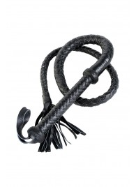 Длинный кожаный кнут с хлопушками на конце - ToyFa - купить с доставкой в Люберцах