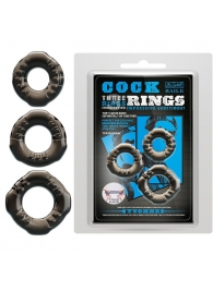 Набор из 3 эластичных дымчатых эрекционных колец - Baile - в Люберцах купить с доставкой