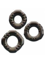 Набор из 3 эластичных дымчатых эрекционных колец - Baile - в Люберцах купить с доставкой