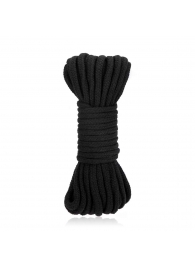 Черная хлопковая веревка для связывания Bondage Rope - 10 м. - Lux Fetish - купить с доставкой в Люберцах