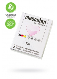 Супертонкие презервативы Masculan Pur - 3 шт. - Masculan - купить с доставкой в Люберцах