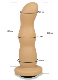 Телесная рельефная насадка Harness - 14,2 см. - LOVETOY (А-Полимер) - купить с доставкой в Люберцах