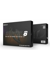 Черный вибромассажер простаты Nexus Simul8 Stroker Edition с кольцами для пениса и мошонки - Nexus Range - в Люберцах купить с доставкой