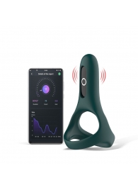 Изумрудное виброкольцо Magic Motion Rise с подхватом мошонки - Magic Motion - в Люберцах купить с доставкой