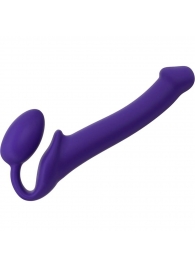 Фиолетовый безремневой страпон Silicone Bendable Strap-On - size M - Strap-on-me - купить с доставкой в Люберцах