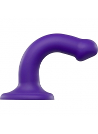 Фиолетовый фаллоимитатор-насадка Strap-On-Me Dildo Dual Density size S - 17 см. - Strap-on-me - купить с доставкой в Люберцах