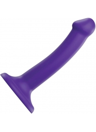 Фиолетовый фаллоимитатор-насадка Strap-On-Me Dildo Dual Density size S - 17 см. - Strap-on-me - купить с доставкой в Люберцах