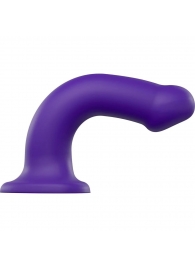 Фиолетовый фаллоимитатор-насадка Strap-On-Me Dildo Dual Density size L - 19 см. - Strap-on-me - купить с доставкой в Люберцах