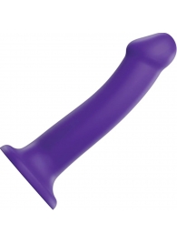 Фиолетовый фаллоимитатор-насадка Strap-On-Me Dildo Dual Density size L - 19 см. - Strap-on-me - купить с доставкой в Люберцах