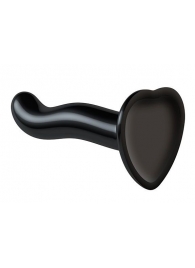 Черный фаллоимитатор-насадка Strap-On-Me P G spot Dildo size S - 16,4 см. - Strap-on-me - купить с доставкой в Люберцах