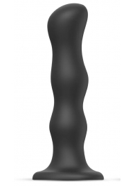 Черная насадка Strap-On-Me Dildo Geisha Balls size M - Strap-on-me - купить с доставкой в Люберцах