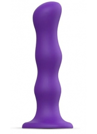 Фиолетовая насадка Strap-On-Me Dildo Geisha Balls size M - Strap-on-me - купить с доставкой в Люберцах