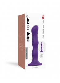 Фиолетовая насадка Strap-On-Me Dildo Geisha Balls size XL - Strap-on-me - купить с доставкой в Люберцах