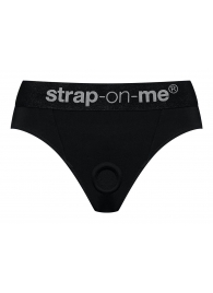 Черные трусики для насадок Heroine Lingerie Harness - size S - Strap-on-me - купить с доставкой в Люберцах