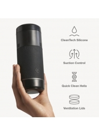 Черный мастурбатор с контролем всасывания Arcwave Pow Stroker - Arcwave - в Люберцах купить с доставкой