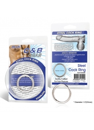 Стальное эрекционное кольцо STEEL COCK RING - 3.5 см. - BlueLine - в Люберцах купить с доставкой