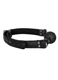 Черный кляп-шарик BALL GAG DIAMOND - Dream Toys - купить с доставкой в Люберцах