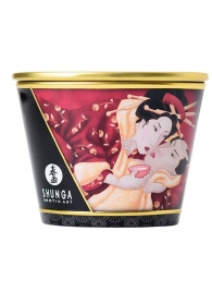 Массажная  свеча Sparkling Strawberry Wine с ароматом клубничного вина - 170 мл. - Shunga - купить с доставкой в Люберцах