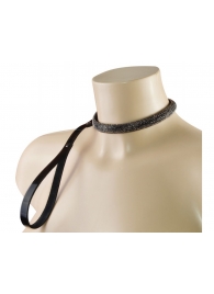 Эффектный сверкающий ошейник с поводком  Гламур - Sitabella - купить с доставкой в Люберцах