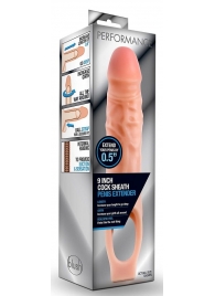 Телесная насадка на пенис 9 Inch Cock Sheath Extender - 22,2 см. - Blush Novelties - в Люберцах купить с доставкой