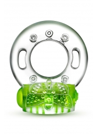 Зеленое эрекционное виброкольцо Arouser Vibrating C-Ring - Blush Novelties - в Люберцах купить с доставкой