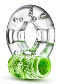 Зеленое эрекционное виброкольцо Arouser Vibrating C-Ring - Blush Novelties - в Люберцах купить с доставкой