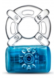 Синее эрекционное виброкольцо Pleaser Rechargeable C-Ring - Blush Novelties - в Люберцах купить с доставкой