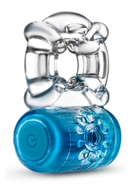 Синее эрекционное виброкольцо One Night Stand Vibrating C-Ring - Blush Novelties - в Люберцах купить с доставкой