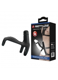 Черная вибронасадка на пенис Vibrating Penis Sling - Baile - в Люберцах купить с доставкой