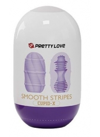 Сиреневый мастурбатор-яйцо Smooth Stripes - Baile - в Люберцах купить с доставкой