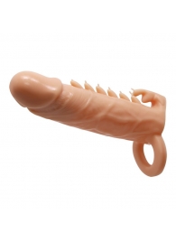 Телесная удлиняющая насадка Penis Sleeve Emmitt - 17 см. - Baile - в Люберцах купить с доставкой