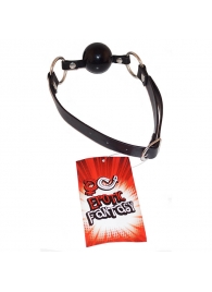 Силиконовый черный кляп-шарик на ремне Black Ballgag - Erotic Fantasy - купить с доставкой в Люберцах