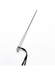 Черный кожаный стек с гладкой ручкой - 55 см. - Crazy Handmade - купить с доставкой в Люберцах