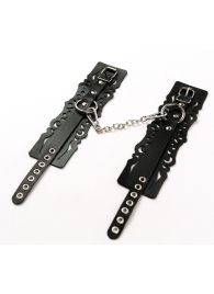 Узорчатые кожаные оковы с регулируемыми ремешками - Crazy Handmade - купить с доставкой в Люберцах