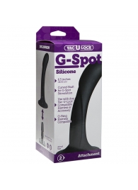 Черная изогнутая насадка Vac-U-Lock G-Spot - 16,5 см. - Doc Johnson - купить с доставкой в Люберцах