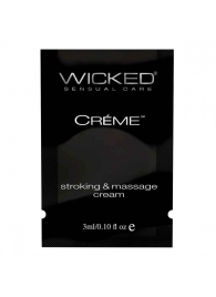 Крем для массажа и мастурбации Wicked Stroking and Massage Creme - 3 мл. - Wicked - купить с доставкой в Люберцах