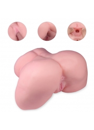 Реалистичный мастурбатор-полуторс с 2 рабочими отверстиями - S-HANDE - в Люберцах купить с доставкой