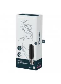 Черный мастурбатор с вибрацией Power Masturbator - Satisfyer - в Люберцах купить с доставкой