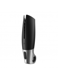 Черный мастурбатор с вибрацией Power Masturbator - Satisfyer - в Люберцах купить с доставкой