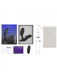 Черный анальный вибратор We-Vibe Vector+ - We-vibe - в Люберцах купить с доставкой