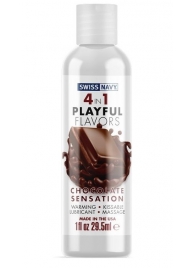 Массажный гель 4-в-1 Chocolate Sensation с ароматом шоколада - 29,5 мл. - Swiss navy - купить с доставкой в Люберцах