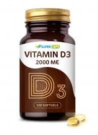 Пищевая добавка SuperCaps VITAMIN D3 2000 ME - 120 капсул - SuperCaps - купить с доставкой в Люберцах